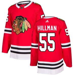 Men's Blake Hillman Chicago Blackhawks Authentic Home Jersey - Red