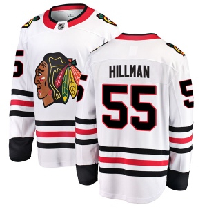 Men's Blake Hillman Chicago Blackhawks Breakaway Away Jersey - White