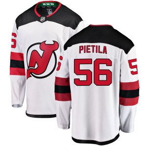 Men's Blake Pietila New Jersey Devils Breakaway Away Jersey - White