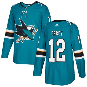 Men's Bob Errey San Jose Sharks Authentic Home Jersey - Teal