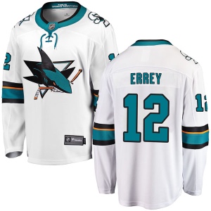 Men's Bob Errey San Jose Sharks Breakaway Away Jersey - White