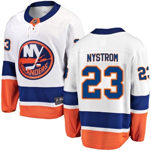 Men's Bob Nystrom New York Islanders Breakaway Away Jersey - White