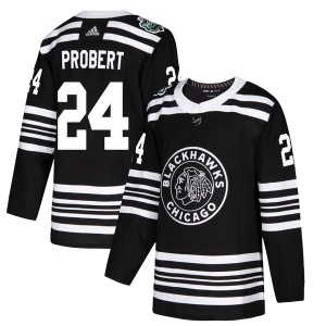 Men's Bob Probert Chicago Blackhawks Authentic 2019 Winter Classic Jersey - Black