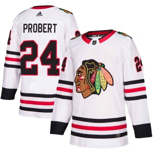 Men's Bob Probert Chicago Blackhawks Authentic Away Jersey - White