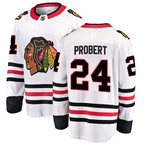 Men's Bob Probert Chicago Blackhawks Breakaway Away Jersey - White