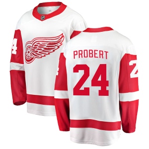 Men's Bob Probert Detroit Red Wings Breakaway Away Jersey - White