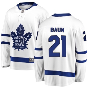 Men's Bobby Baun Toronto Maple Leafs Breakaway Away Jersey - White