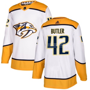 Men's Bobby Butler Nashville Predators Authentic Away Jersey - White