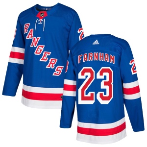 Men's Bobby Farnham New York Rangers Authentic Home Jersey - Royal Blue