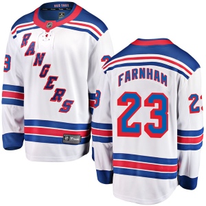 Men's Bobby Farnham New York Rangers Breakaway Away Jersey - White