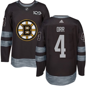 Men's Bobby Orr Boston Bruins Authentic 1917-2017 100th Anniversary Jersey - Black