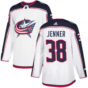 Men's Boone Jenner Columbus Blue Jackets Authentic Away Jersey - White