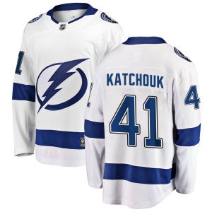 Men's Boris Katchouk Tampa Bay Lightning Breakaway Away Jersey - White