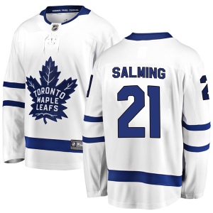 Men's Borje Salming Toronto Maple Leafs Breakaway Away Jersey - White