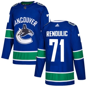 Men's Borna Rendulic Vancouver Canucks Authentic Home Jersey - Blue