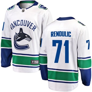 Men's Borna Rendulic Vancouver Canucks Breakaway Away Jersey - White