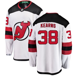 Men's Bracken Kearns New Jersey Devils Breakaway Away Jersey - White