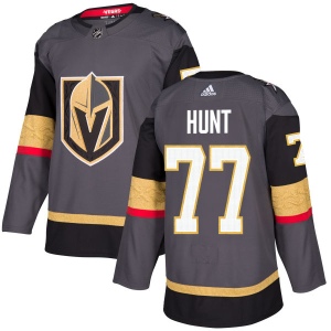 Men's Brad Hunt Vegas Golden Knights Authentic Gray Jersey - Gold