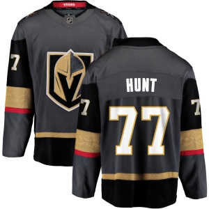 Men's Brad Hunt Vegas Golden Knights Black Home Breakaway Jersey - Gold