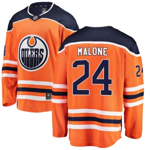 Men's Brad Malone Edmonton Oilers Authentic r Home Breakaway Jersey - Orange