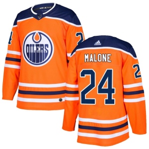 Men's Brad Malone Edmonton Oilers Authentic r Home Jersey - Orange