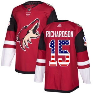 Men's Brad Richardson Arizona Coyotes Authentic USA Flag Fashion Jersey - Red