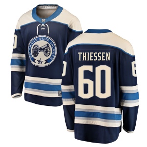 Men's Brad Thiessen Columbus Blue Jackets Breakaway Alternate Jersey - Blue