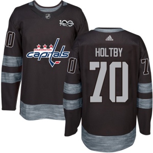 Men's Braden Holtby Washington Capitals Authentic 1917-2017 100th Anniversary Jersey - Black