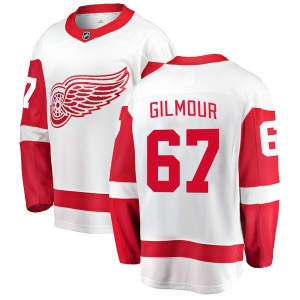 Men's Brady Gilmour Detroit Red Wings Breakaway Away Jersey - White