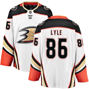 Men's Brady Lyle Anaheim Ducks Authentic Away Jersey - White