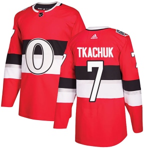 Men's Brady Tkachuk Ottawa Senators Authentic 2017 100 Classic Jersey - Red