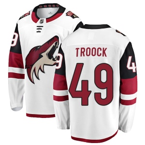 Men's Branden Troock Arizona Coyotes Authentic Away Jersey - White