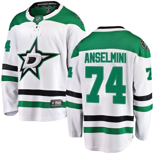 Men's Brandon Anselmini Dallas Stars Breakaway Away Jersey - White