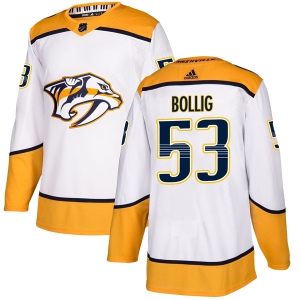 Men's Brandon Bollig Nashville Predators Authentic Away Jersey - White