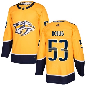 Men's Brandon Bollig Nashville Predators Authentic Home Jersey - Gold