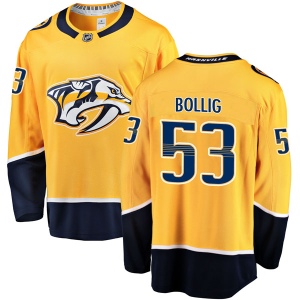 Men's Brandon Bollig Nashville Predators Breakaway Home Jersey - Gold