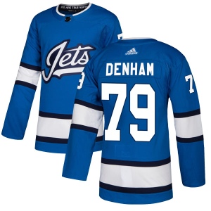 Men's Brandon Denham Winnipeg Jets Authentic Alternate Jersey - Blue