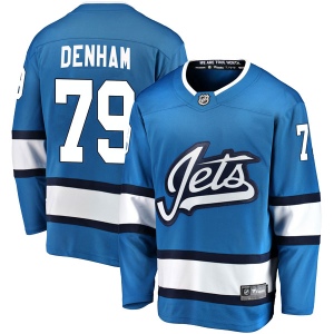 Men's Brandon Denham Winnipeg Jets Breakaway Alternate Jersey - Blue