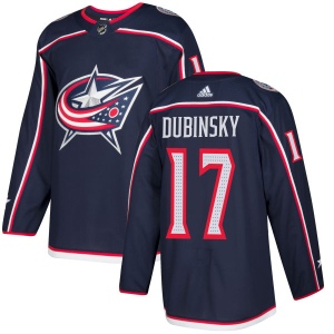 Men's Brandon Dubinsky Columbus Blue Jackets Authentic Jersey - Navy