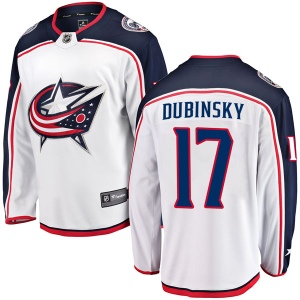 Men's Brandon Dubinsky Columbus Blue Jackets Breakaway Away Jersey - White