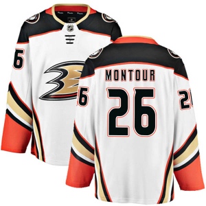 Men's Brandon Montour Anaheim Ducks Authentic Away Jersey - White