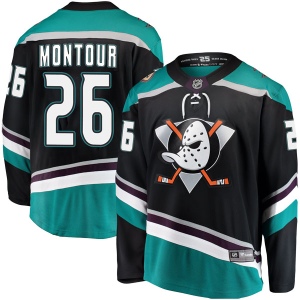 Men's Brandon Montour Anaheim Ducks Breakaway Alternate Jersey - Black