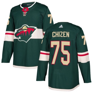 Men's Brayden Chizen Minnesota Wild Authentic Home Jersey - Green