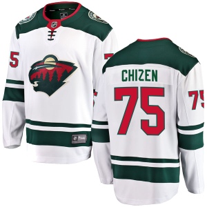 Men's Brayden Chizen Minnesota Wild Breakaway Away Jersey - White