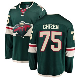 Men's Brayden Chizen Minnesota Wild Breakaway Home Jersey - Green