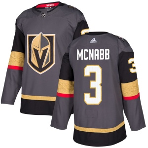 Men's Brayden McNabb Vegas Golden Knights Authentic Gray Jersey - Gold