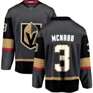 Men's Brayden McNabb Vegas Golden Knights Black Home Breakaway Jersey - Gold