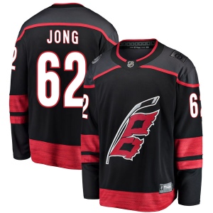 Men's Brendan De Jong Carolina Hurricanes Breakaway Alternate Jersey - Black