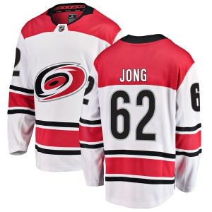 Men's Brendan De Jong Carolina Hurricanes Breakaway Away Jersey - White