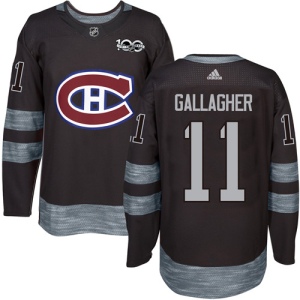 Men's Brendan Gallagher Montreal Canadiens Authentic 1917-2017 100th Anniversary Jersey - Black